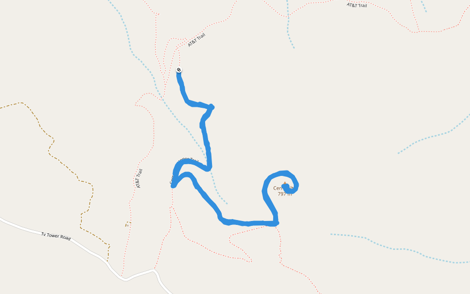 Cerro Alto Upper Trail walking route map in Atascadero