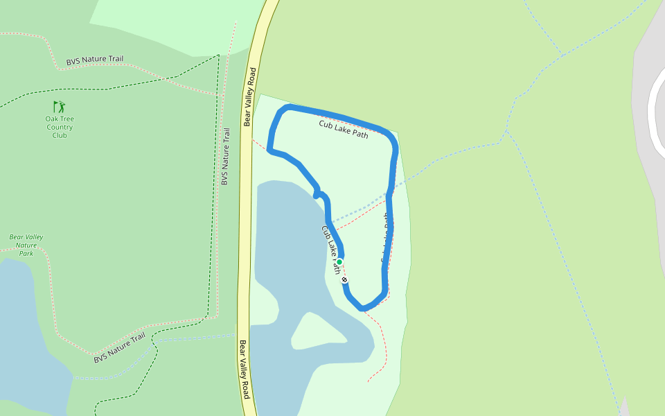 Cub Lake Path walking route map in Bear Valley Springs