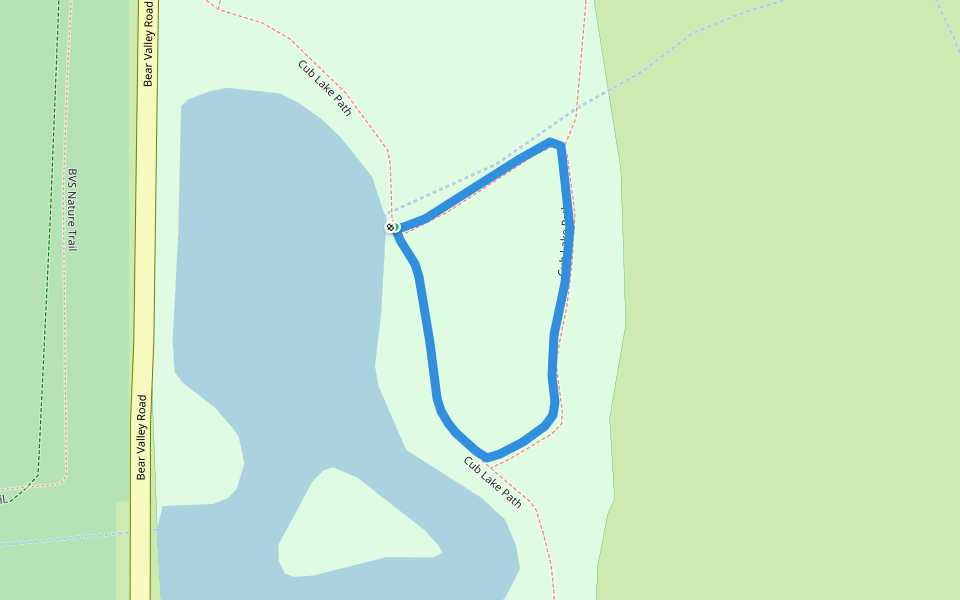 Cub Lake Path walking route map in Bear Valley Springs
