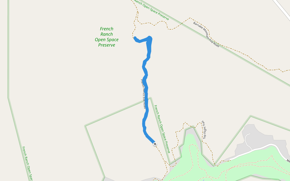 French Ranch Open Space Preserve walking route map in Nicasio