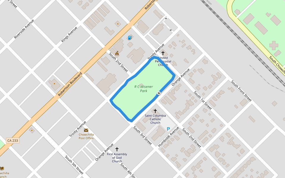 Little League Ball Park Walking and Running Chowchilla, California, USA Pacer