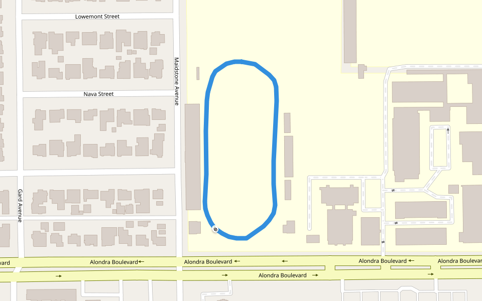 Excelsior High School walking route map in Norwalk