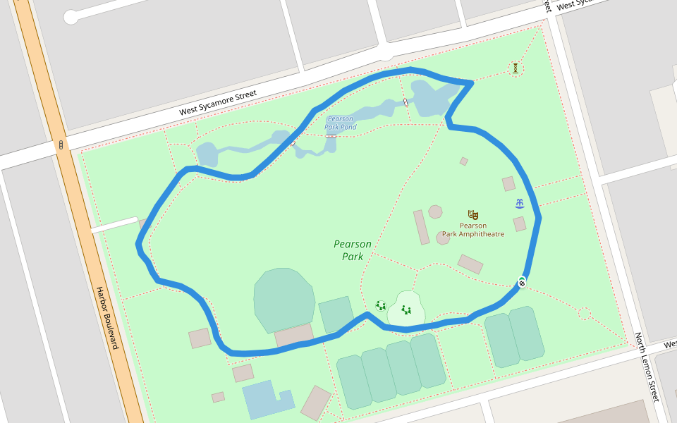 Pearson Park Walking and Running Anaheim, California, USA Pacer