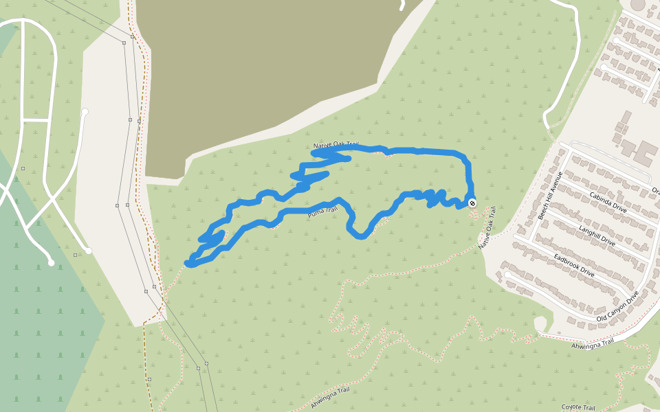 Ahwingna Trail walking route map in Hacienda Heights