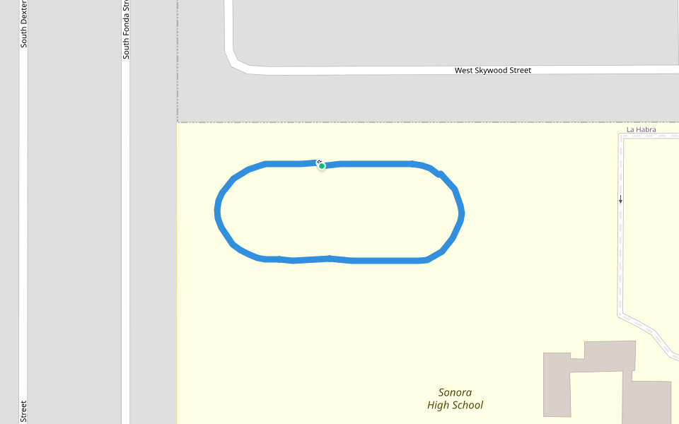 Sonora High School walking route map in Brea