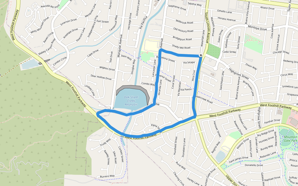 Oak Street Creek Reservoir