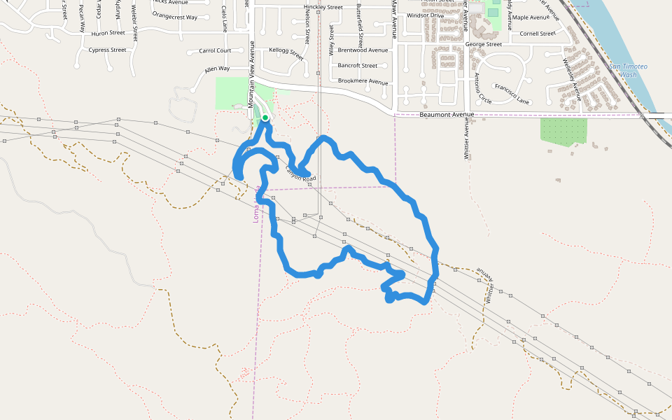 Canyon Road Walking and Running Colton, California, USA Pacer