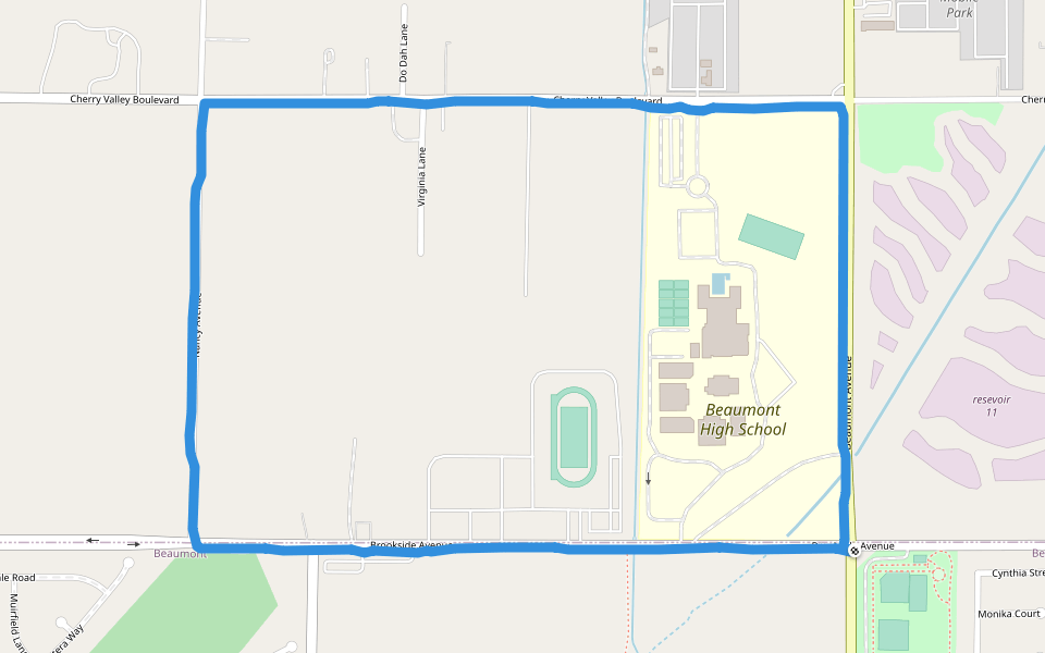 Beaumont High School Walking And Running Trail California, USA Pacer