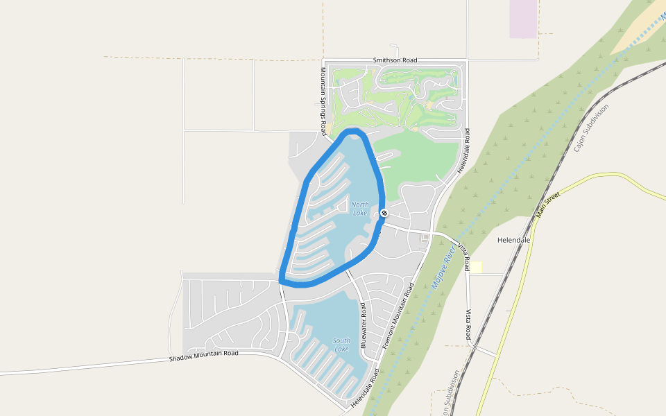 North Lake walking route map in Helendale