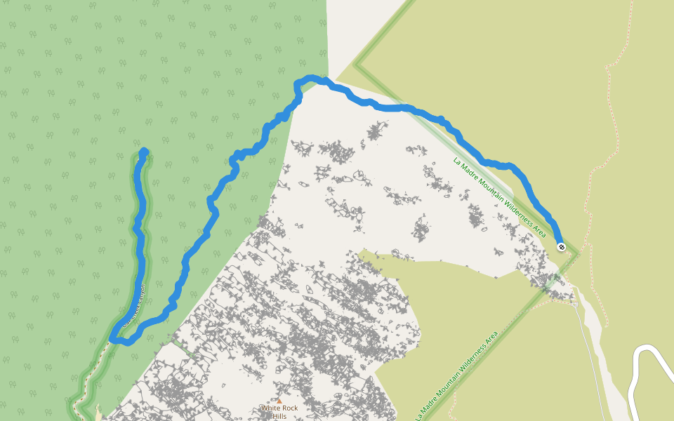 La Madre Mountain Wilderness Area - White Rock Loop (Moderate)