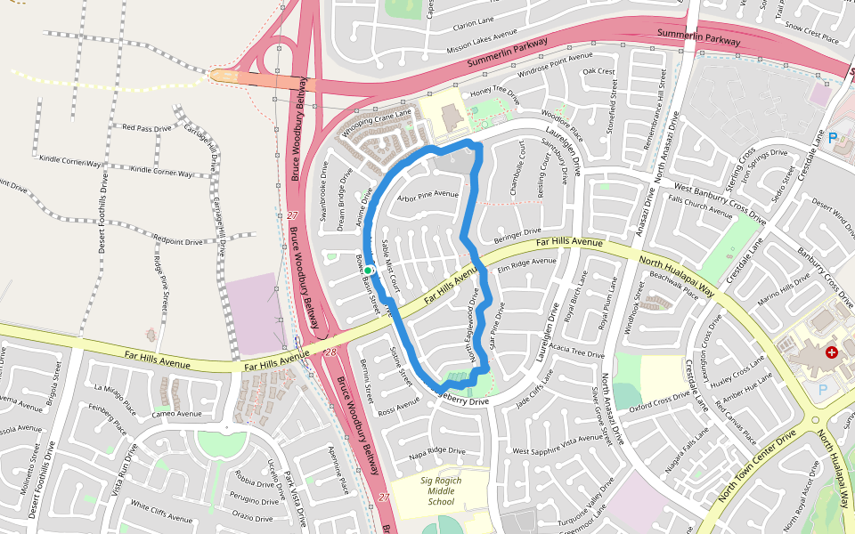 The Arbors Walking And Running Trail Las Vegas, Nevada, USA Pacer