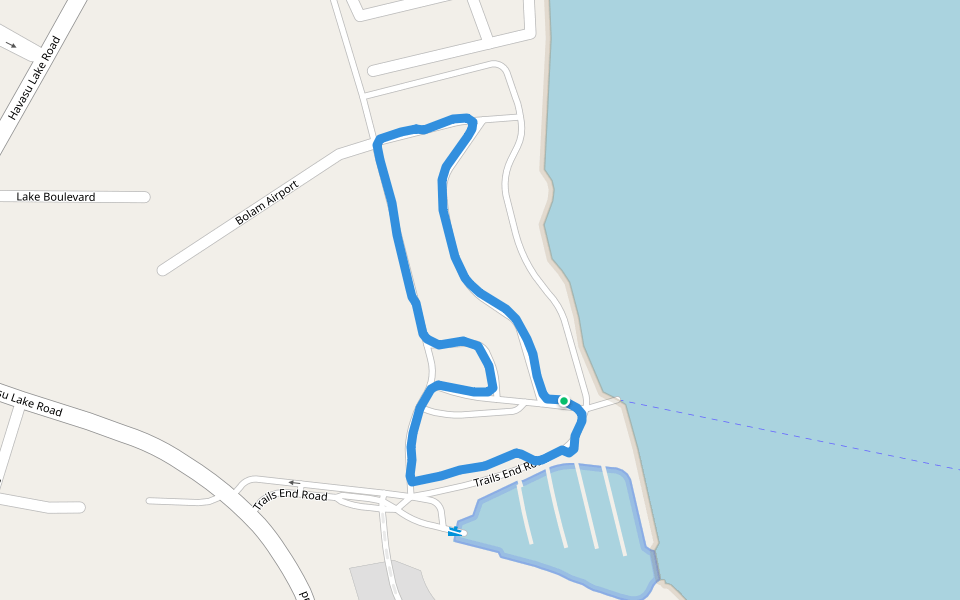 Lake Havasu walking route map in Havasu Lake