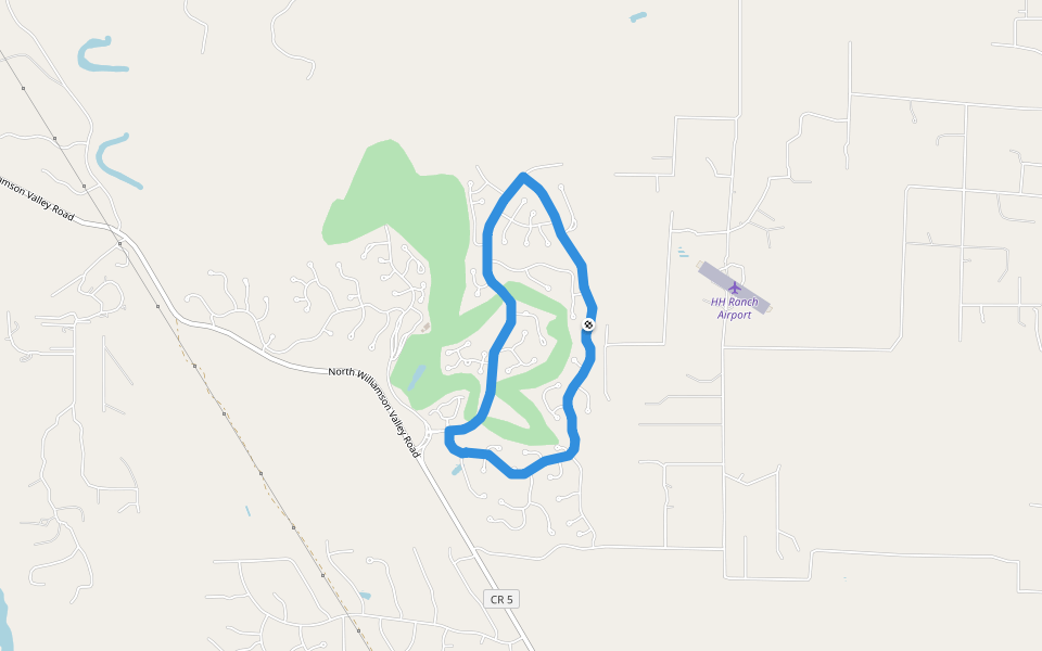 Double Adobe Road walking route map in Chino Valley