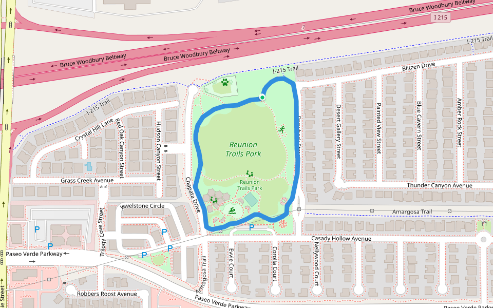 Reunion Trails Park Walking and Running Henderson, Nevada Pacer