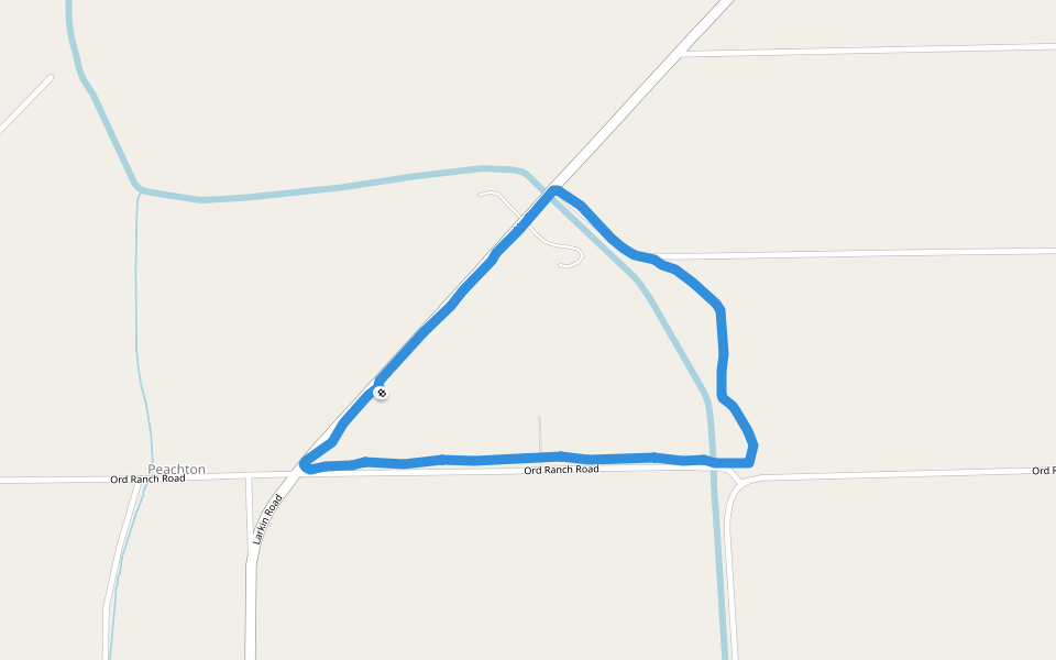 Ord ranch walking route map in Biggs