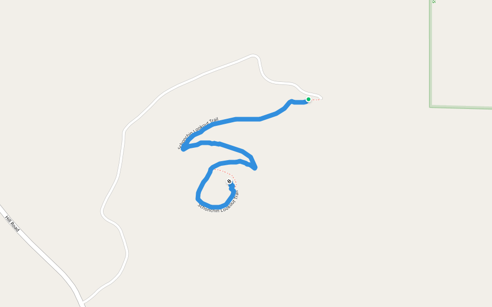 Schonchin Lookout Trail walking route map in Tulelake