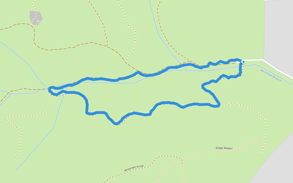 Writsman Knob walking route map in Corvallis
