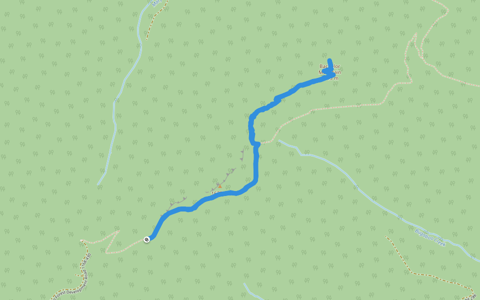 Bachelor Mountain Trail #3420 walking route map in Marion Forks
