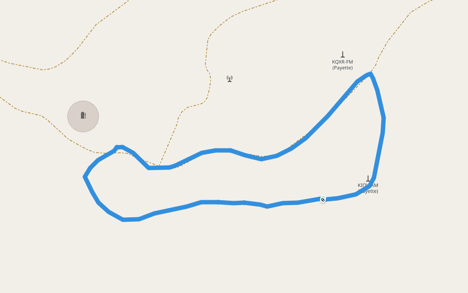 KQXR-FM (Payette) walking route map in Payette