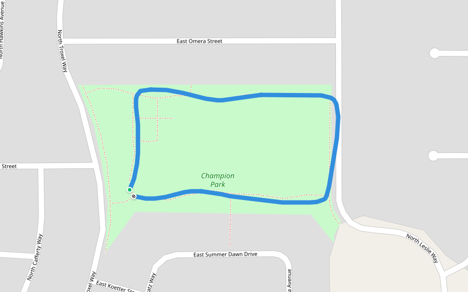 Champion Park Walking and Running Meridian, Idaho, USA Pacer