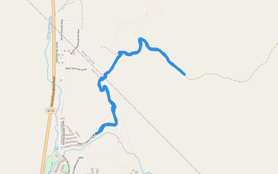 Twisted Spring Trail Hiking Garden City, Idaho, USA Pacer