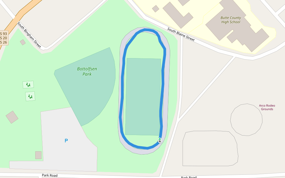 Bottolfsen Park walking route map in Arco