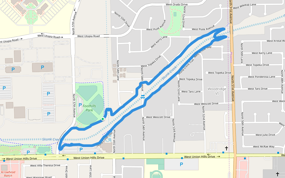 Skunk Creek Trail Walking and Running Glendale, Arizona, USA Pacer