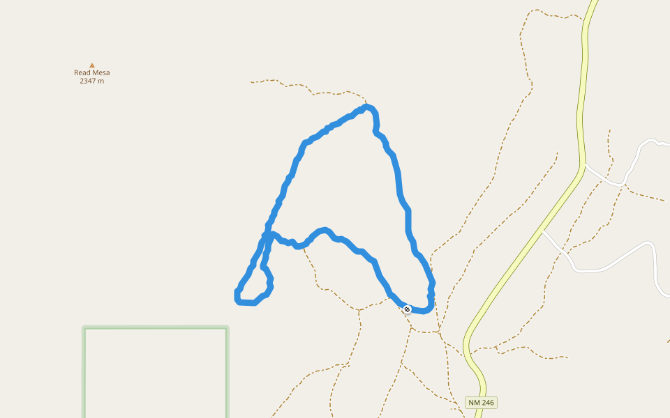 Lincoln National Forest walking route map in Capitan