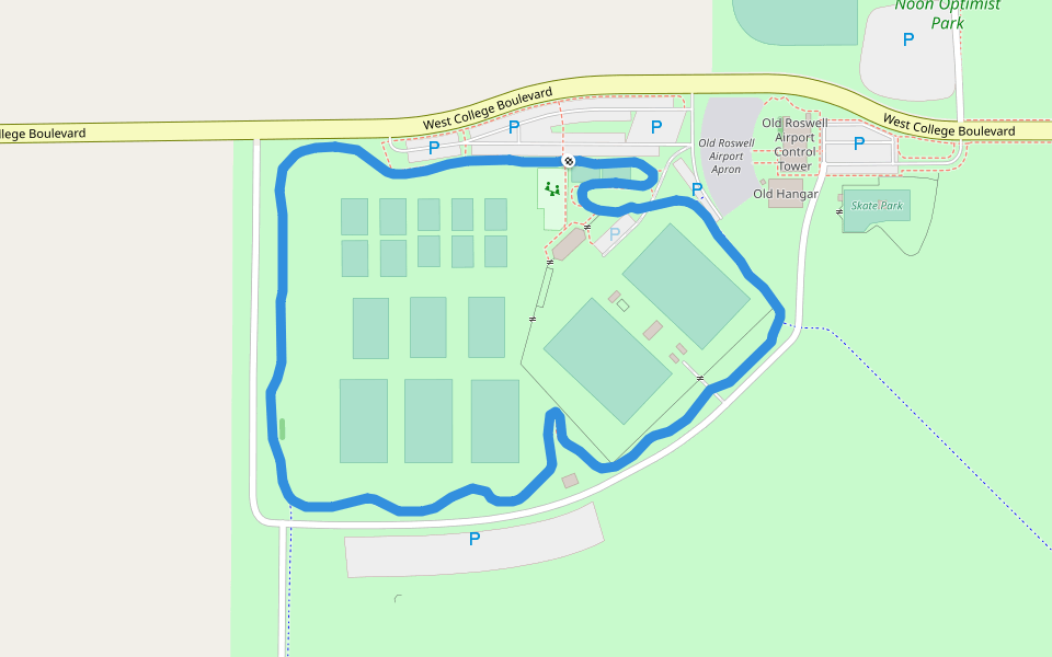 Cielo Grande Park walking route map in Roswell