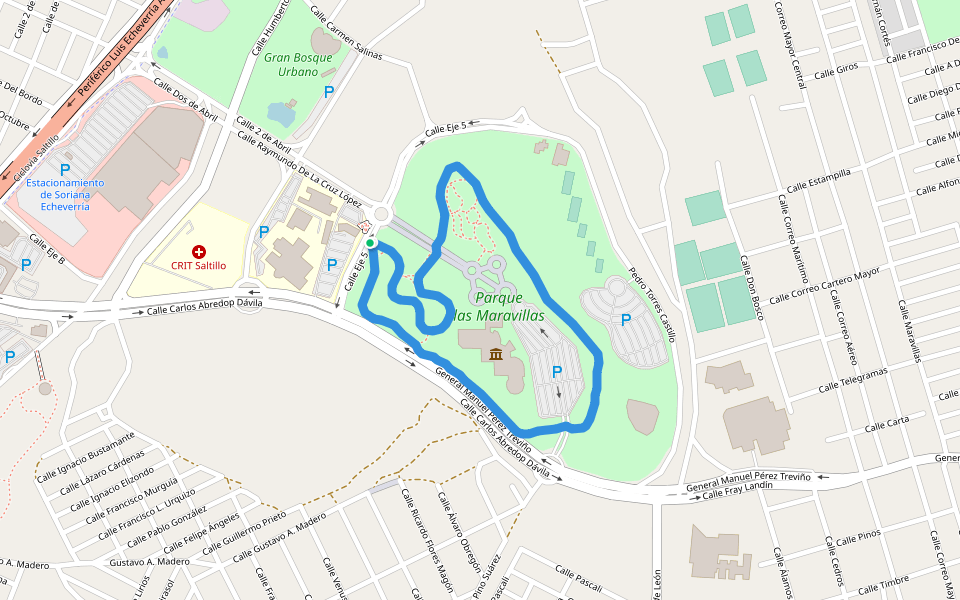 Wonders Park Walking and Running Saltillo, Coahuila, Mexico Pacer