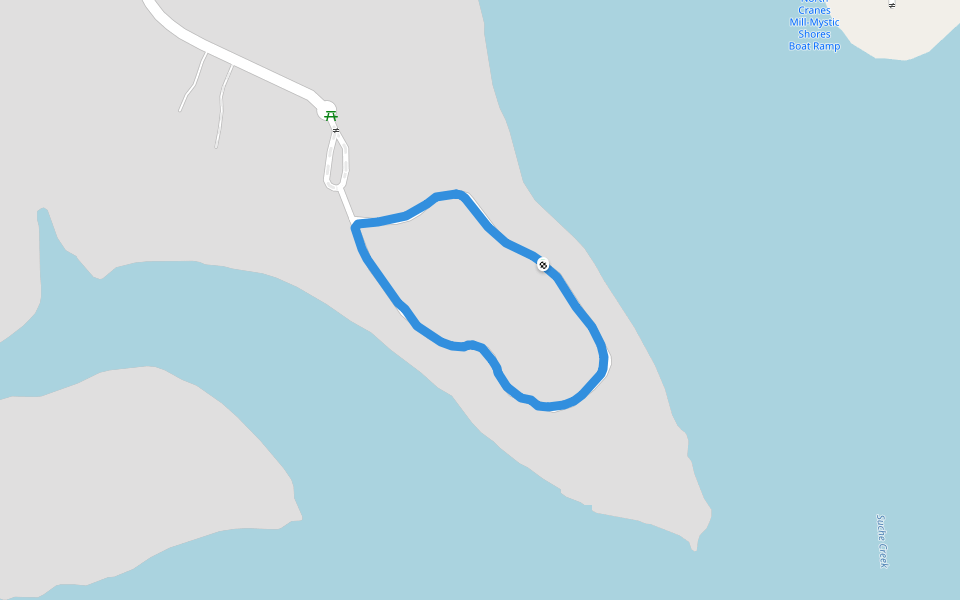 Canyon Lake walking route map in Spring Branch