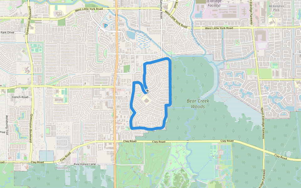 Bear Creek Woods Walking And Running Trail Houston, Texas Pacer