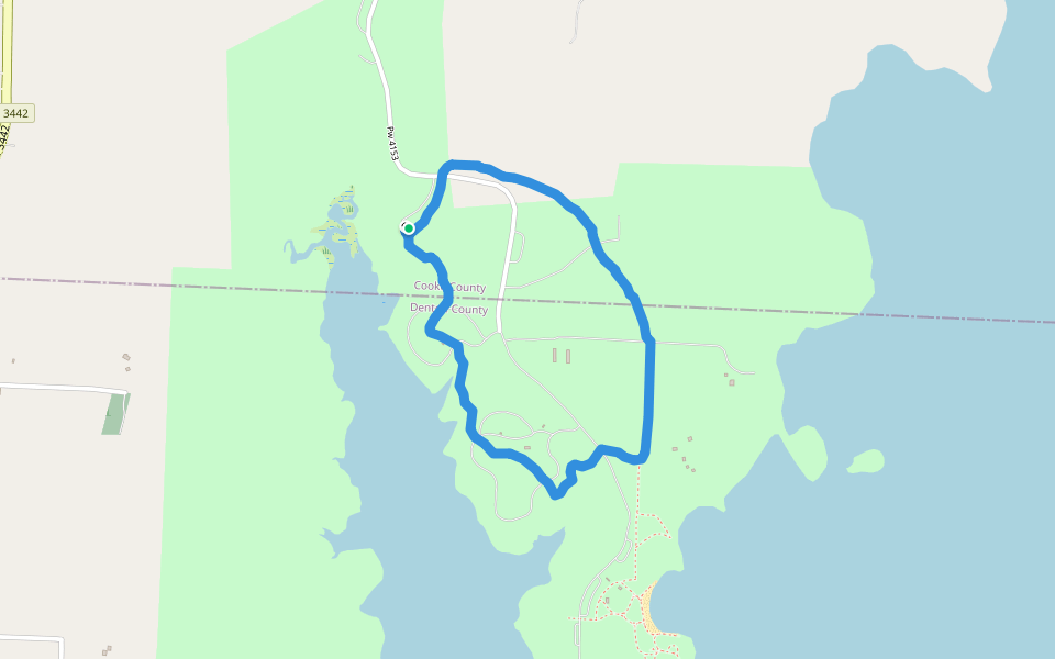 Johnson Branch Nature Trail  walking route map in Valley View