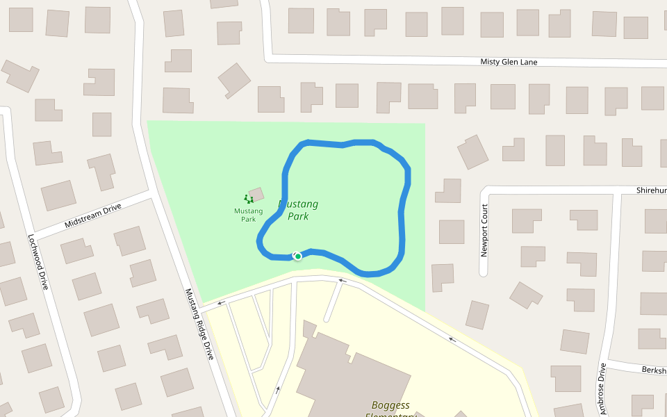 Mustang Park Walking and Running Plano, Texas, USA Pacer