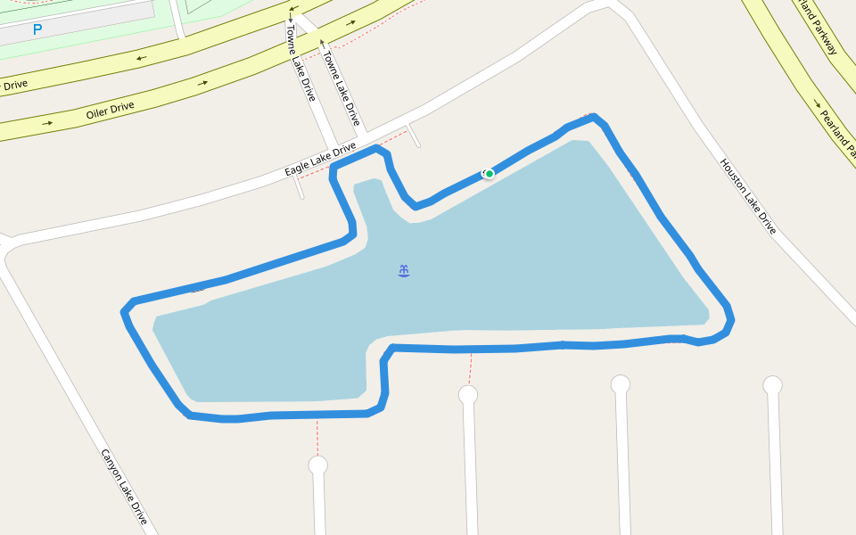 Pearland ISD Athletics Complex walking route map in Pearland