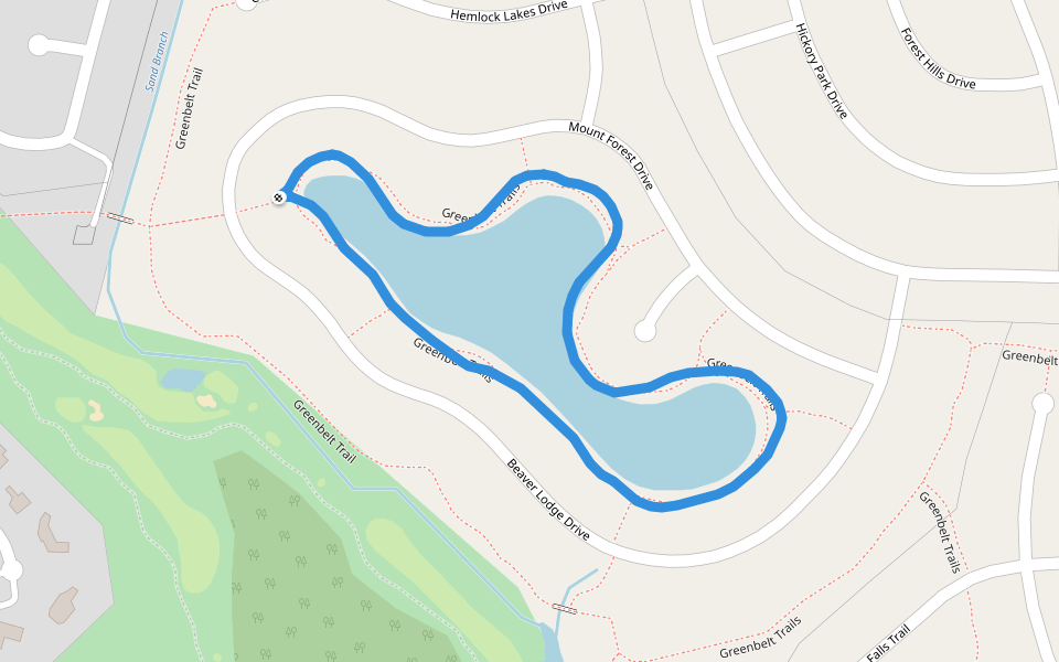 Greenbelt Trails Walking and Running Kingwood, Texas, USA Pacer