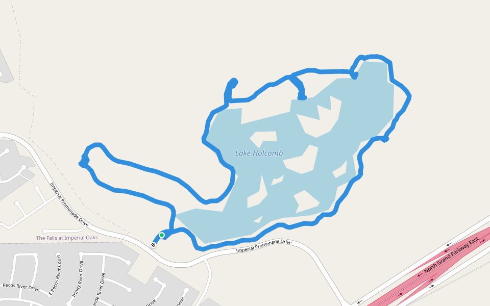 Lake Holcomb walking route map in Spring