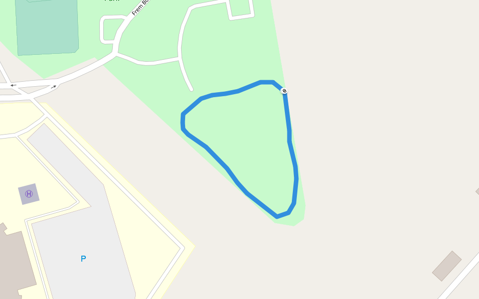 Beaullieu Park walking route map in Lafayette