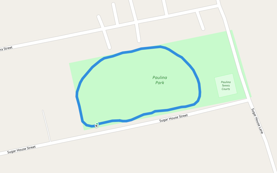 Paulina Park walking route map in Paulina