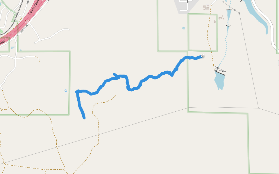 Clover Spring walking route map in Williams