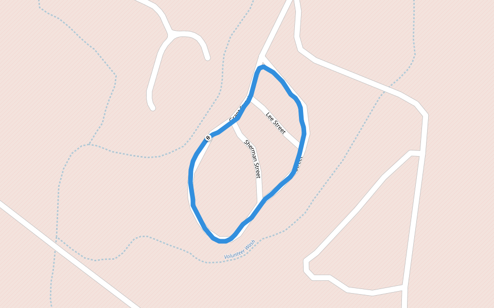 Kaibab National Forest walking route map in Bellemont