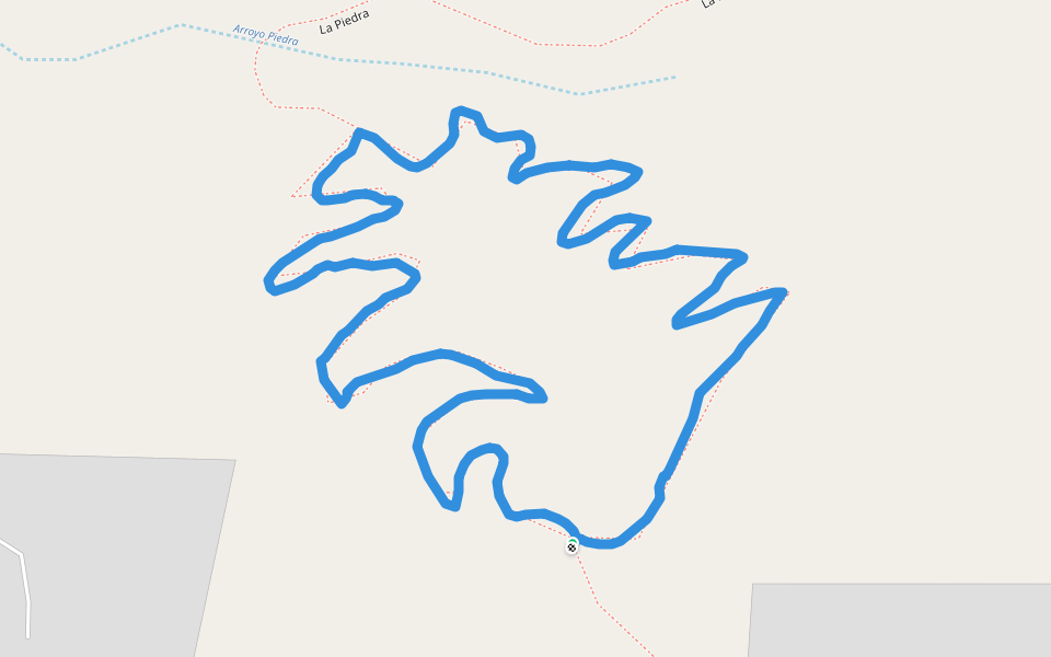 La Piedra walking route map in Santa Fe