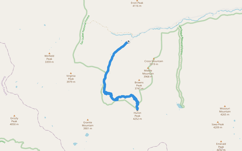 Huron Peak - North Huron Trail 1452