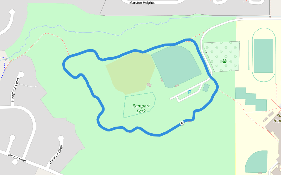 Rampart Park Walking and Running Colorado Springs, Colorado, USA Pacer