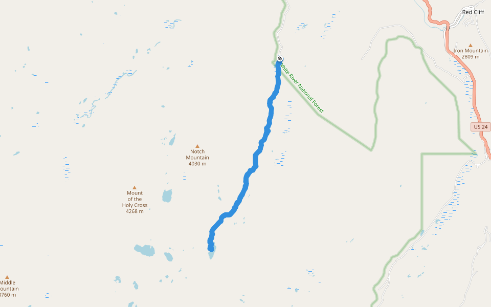 Notch Mountain Fall Creek Trail Hiking Minturn, Colorado, USA Pacer