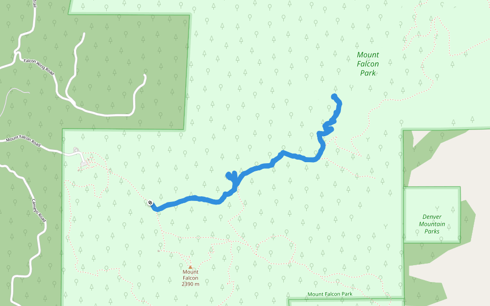 Mount Falcon Park Castle Trail Ruta de senderismo Morrison, Colorado, Estados Unidos Pacer