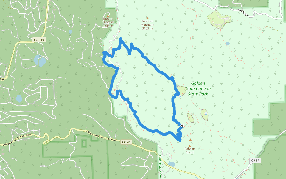 Golden Gate Canyon State Park Mule Deer Trail Hiking Colorado, USA