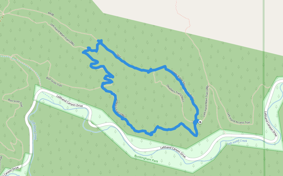 Roosevelt National Forest Left Hand Main Trail(286) Hiking