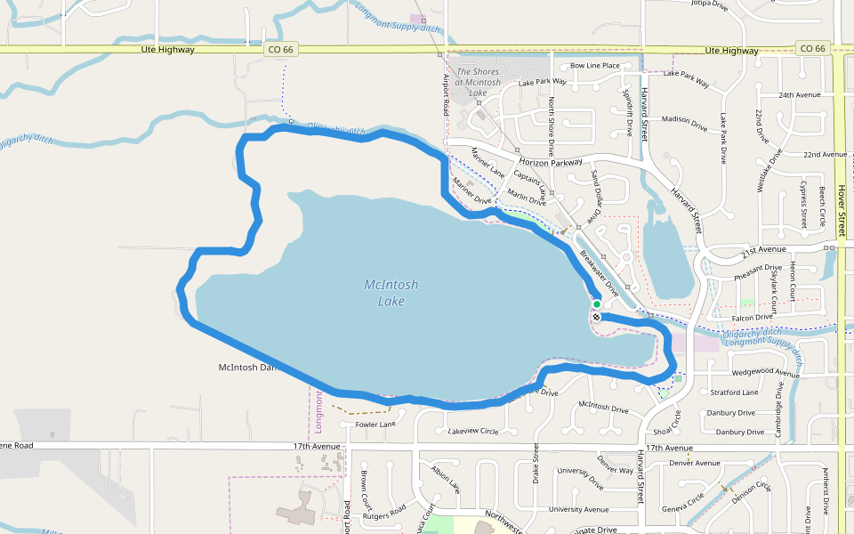 McIntosh Lake Walking And Running Trail Longmont, Colorado, USA Pacer