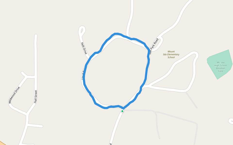 Ouachita National Forest walking route map in Mount Ida